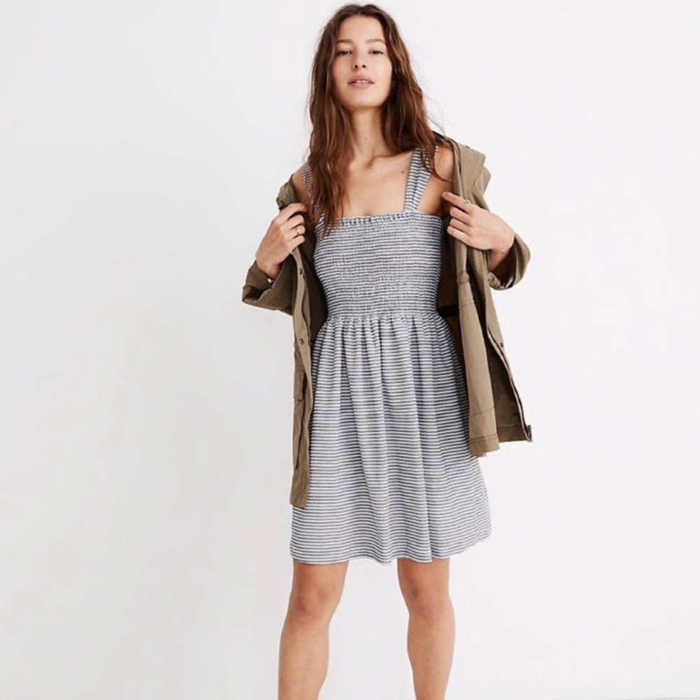 madewell striped sundress XS NWT